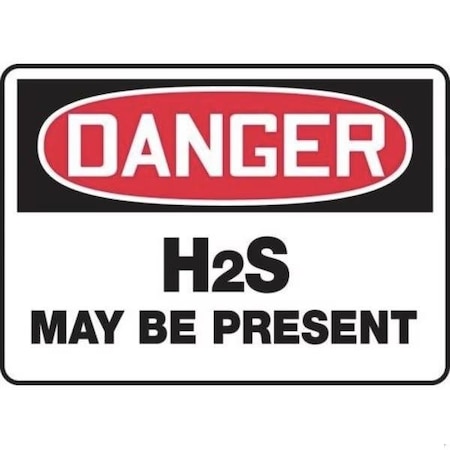 Accuform OSHA DANGER SAFETY SIGN H2S MAY BE MCHL054XT MCHL054XT